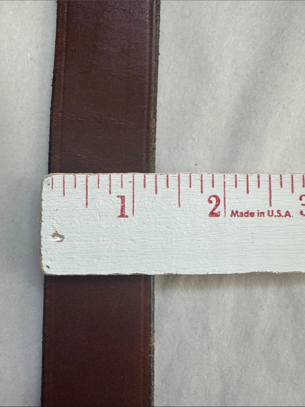 VTG The J. Peterman Company Brown Leather Belt Mens 40 Brass buckle Western